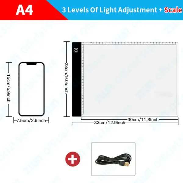 A3/A4/A5 Dimming LED Drawing Copy Pad Board - Image 8