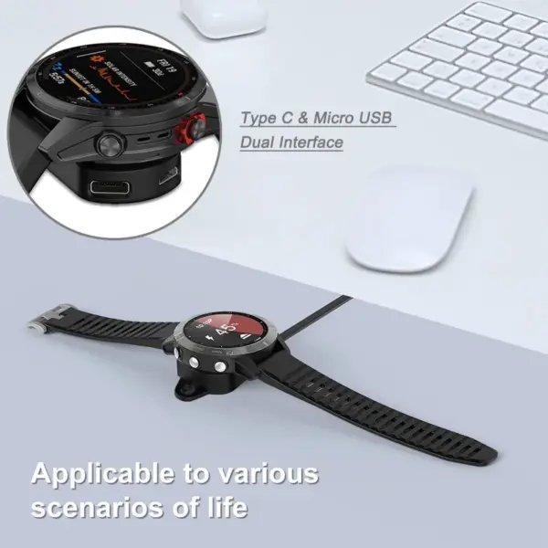 2 In 1 Charger Adapter for Garmin Watches - Image 2