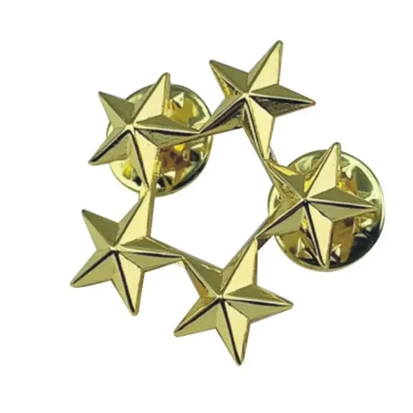Chinese Style Metal Five-Pointed Star Badge Set - Image 15