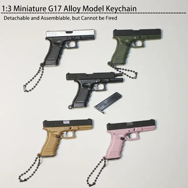 G17 Pistol Keychain Metal Model with Slide Lock - Image 5