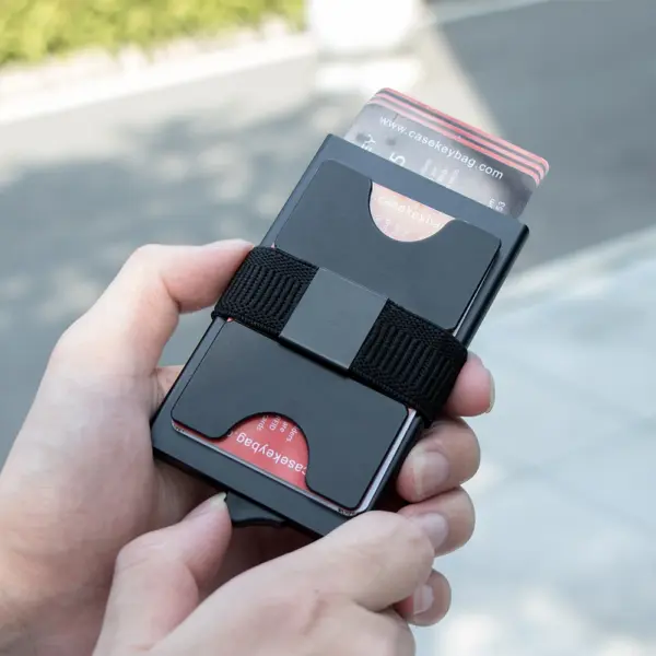 Slim RFID Blocking Pop Up Card Holder Wallet - Image 3