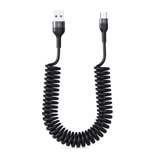 Coiled USB A to USB Type-C Fast Charging Cables - Image 8