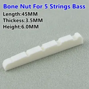 Real Bone Nut for 5 Strings Bass 45MM 10 Sa19430b9aba9479d9a7242a96441e601U