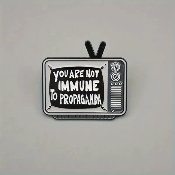 You Are Not Immune Propaganda Enamel Badge - Image 5