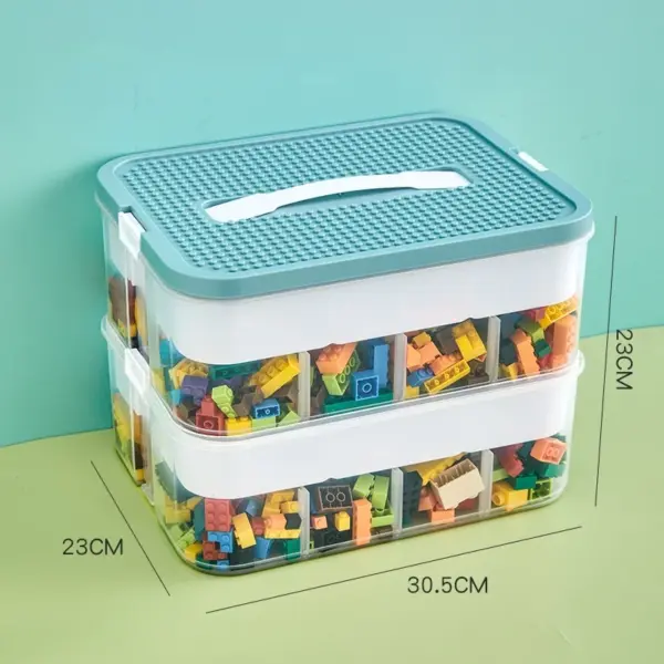 2 Layers Adjustable Building Block Storage Box - Image 12