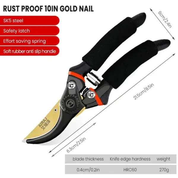 Heavy Duty Stainless Steel Pruning Shears - Image 2