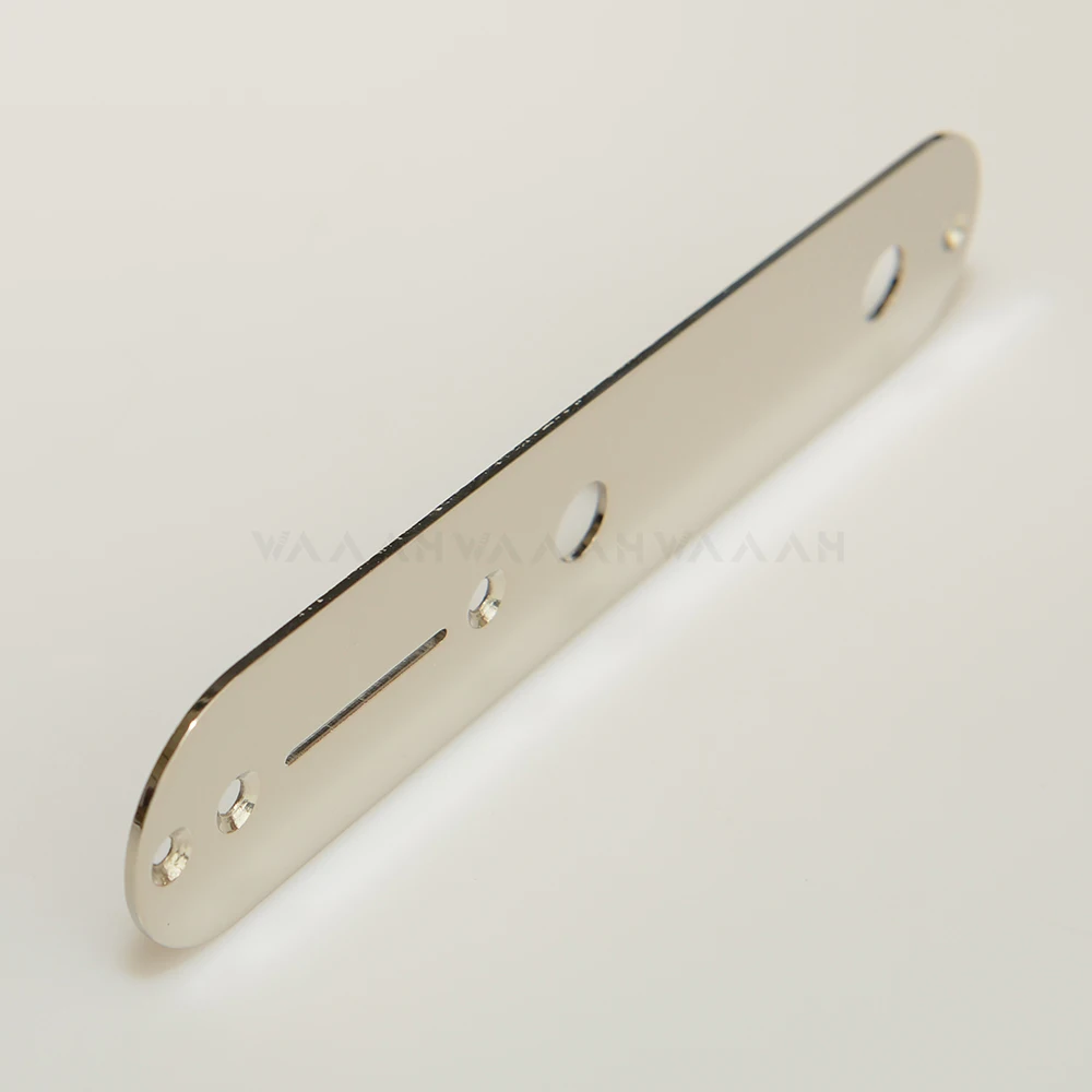 Nickel Chrome Control Plate for Tele Guitar 2 Nickel Chrome Control Plate for Tele Guitar - Image 2
