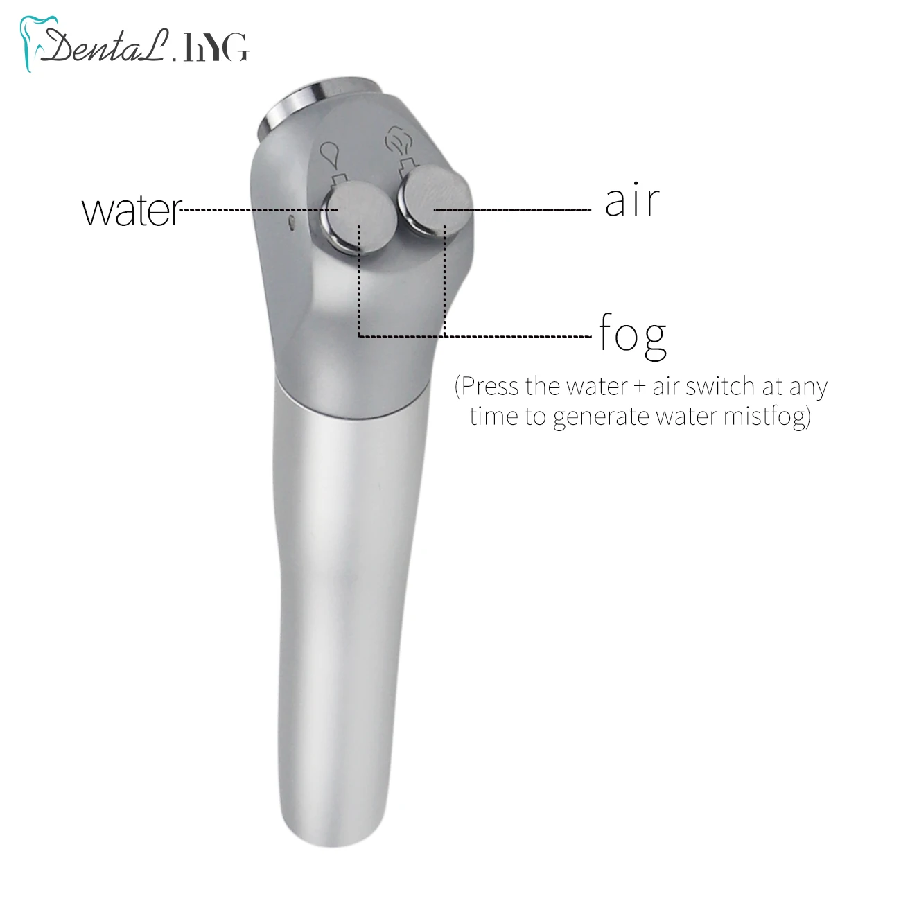 Dental Air Water Syringe 3-Way Handpiece with Nozzles 2 Dental Air Water Syringe 3-Way Handpiece with Nozzles - Image 2