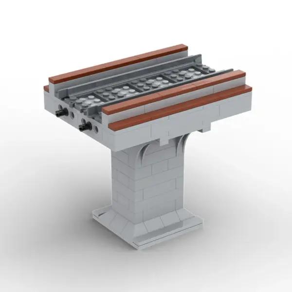 Train Track Bridge Pier Model Building Block - Image 3