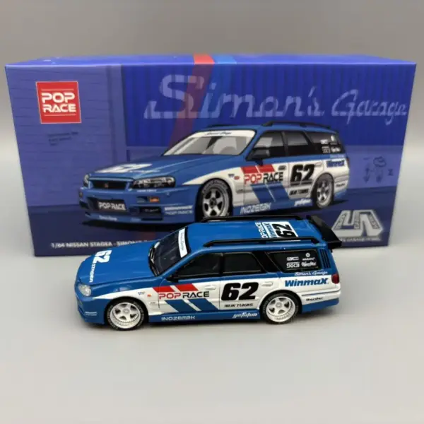 POP RACE 1:64 Nissan Skyline V8 Diecast Model - Image 7