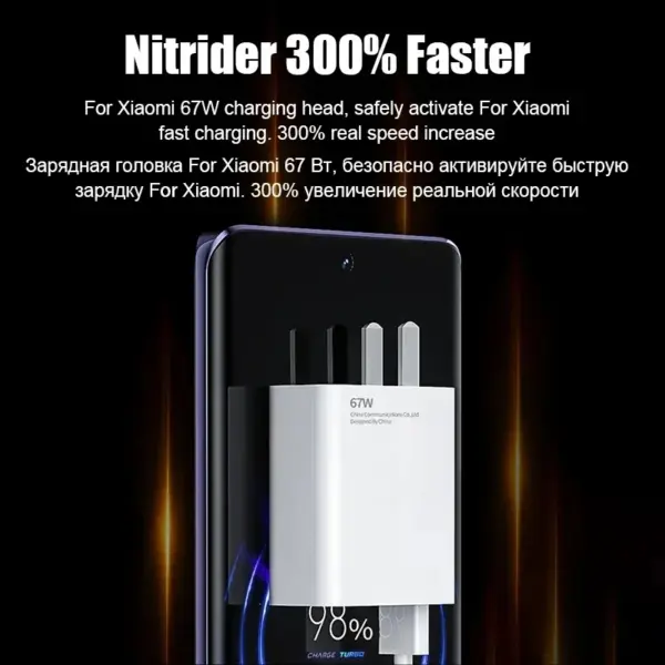 67W USB Super Fast Charger Power Adapter with Type-C Cable - Image 3