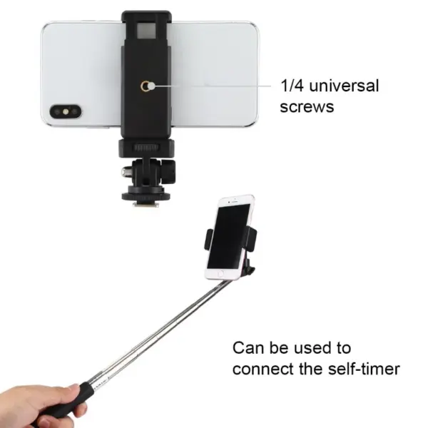 Camera Hot Shoe Phone Holder with Tripod Adapter - Image 2