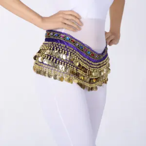 Elegant Velvet Belly Dance Coin Belt with Rhinestones 28 Sa6659a2db3e04a2d9d460da66297fabcY 2