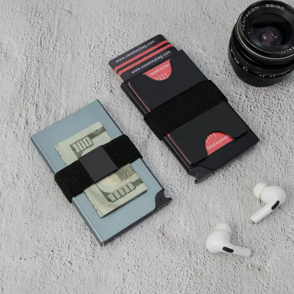 Minimalist RFID Blocking Metal Popup Wallet - Image 6