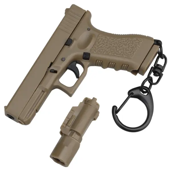 G17 Mini Pistol Shape Keychain with Flashlight - Image 6