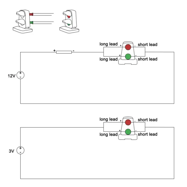 HO Railway Dwarf Signal Set with Red Green LEDs - Image 6