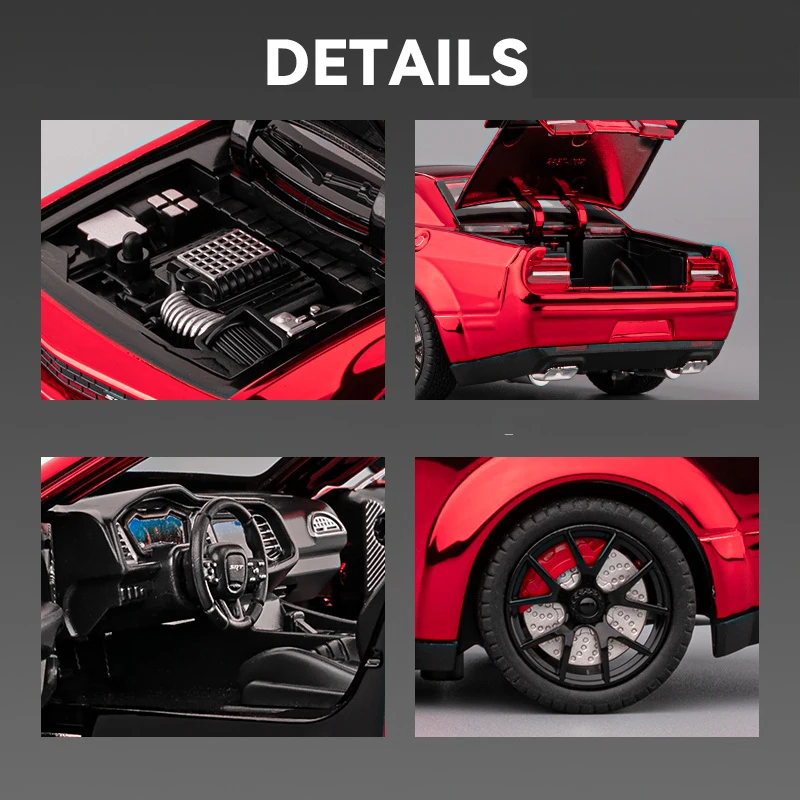 1:24 Dodge Challenger SRT Hellcat Diecast Model 5 1:24 Dodge Challenger SRT Hellcat Diecast Model - Image 5