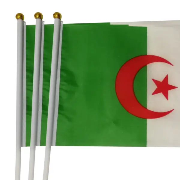 Algerian Handheld Flag Set 14x21cm - Image 3