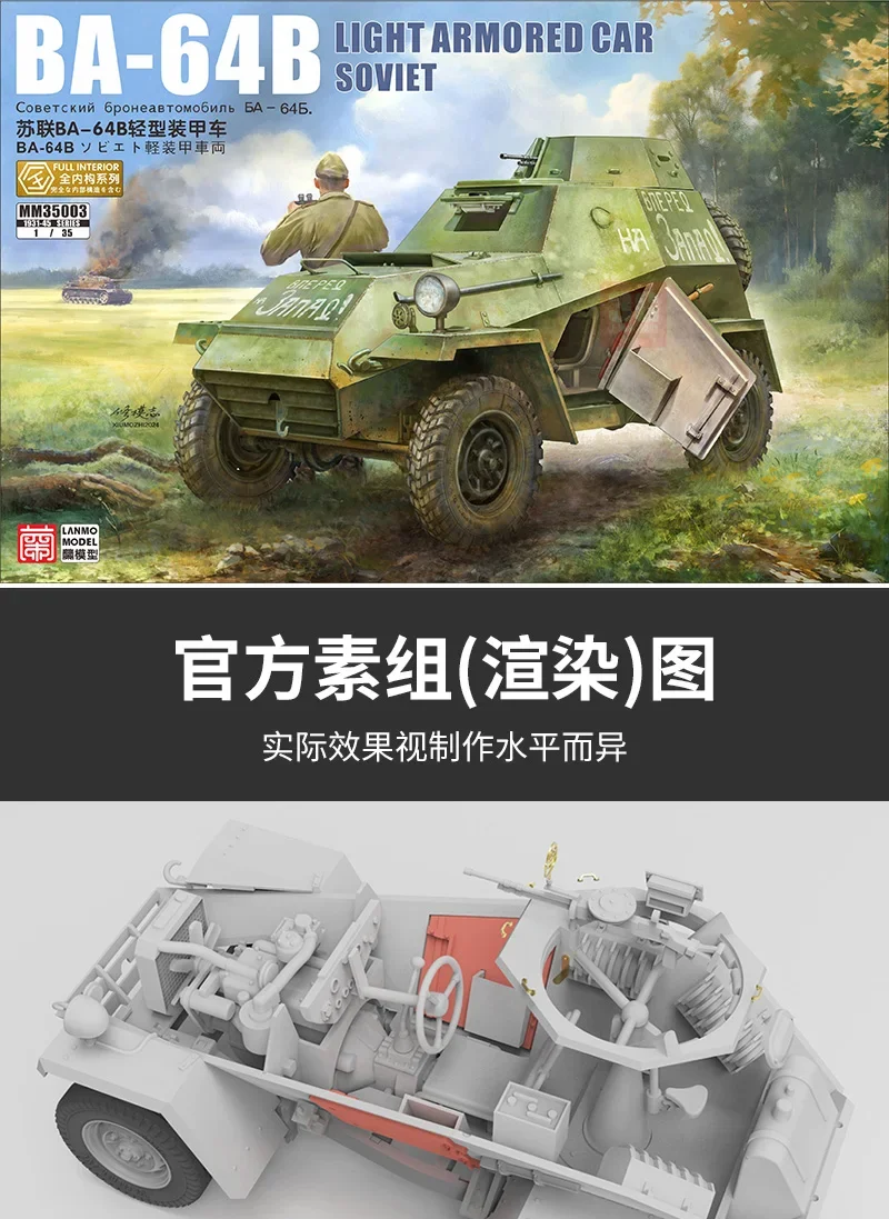 1/35 Scale Soviet BA-64B Armored Car Model Kit 6 1/35 Scale Soviet BA-64B Armored Car Model Kit - Image 6