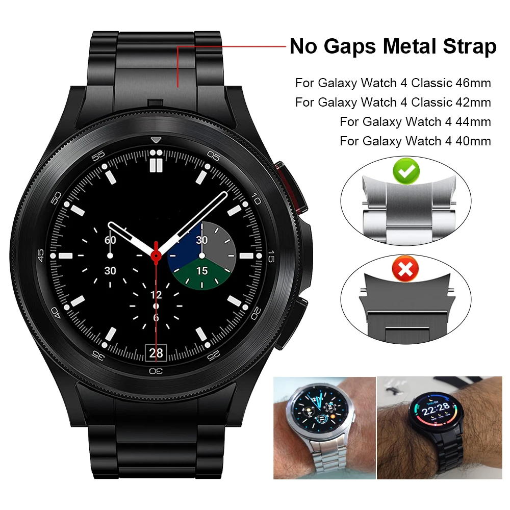 Stainless Steel No Gaps Strap for Galaxy Watch 5 Stainless Steel No Gaps Strap for Galaxy Watch - Image 5