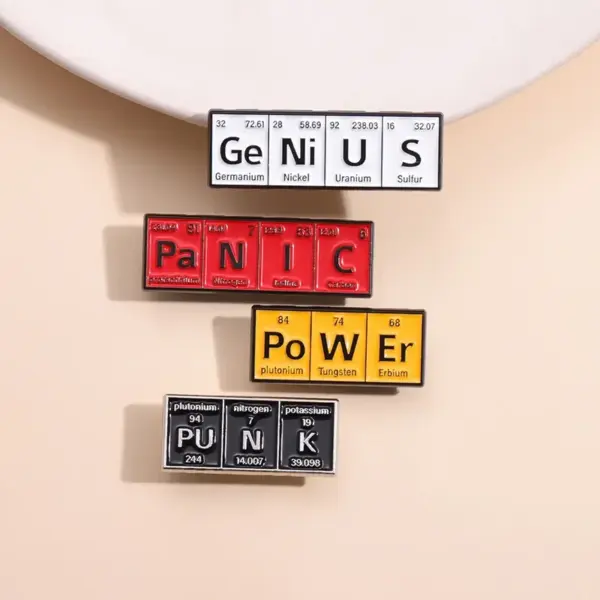 Chemical Element Enamel Pins for Science Enthusiasts - Image 3