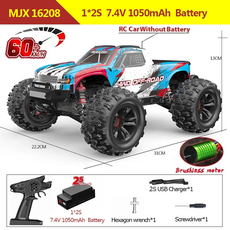 Brushless 1/16 RC Racing Car Model MJX 16207 8 Brushless 1/16 RC Racing Car Model MJX 16207 - Image 8