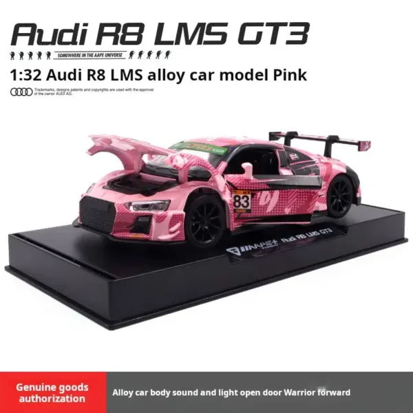 32 Audi R8 LMS Cup Diecast Car Model - Image 4