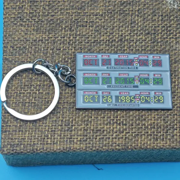 Back To The Future Enamel Keychain - Image 3