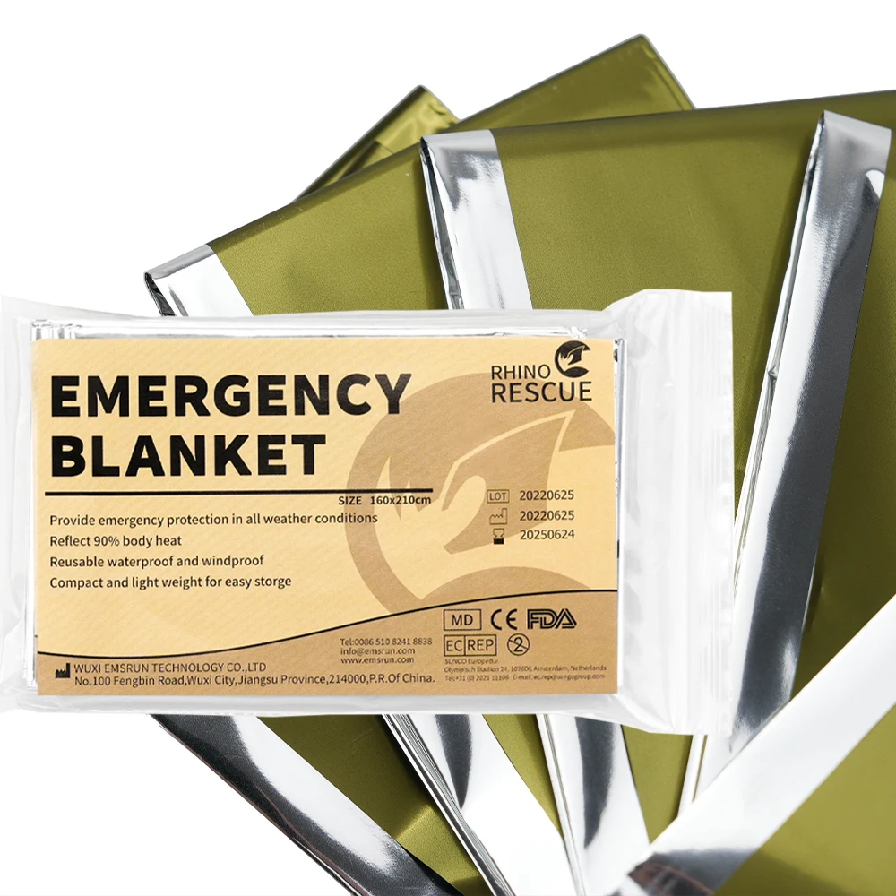 Rhino Rescue Emergency Thermal Blanket 160x210cm 2 Rhino Rescue Emergency Thermal Blanket 160x210cm - Image 2
