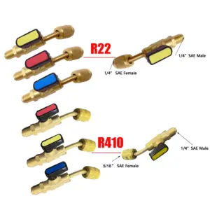 Refrigerant Ball Valve Adapter 1/4 inches SAE 19 Sa9d6229cd9794737b8cd5c74c7b1c34eV