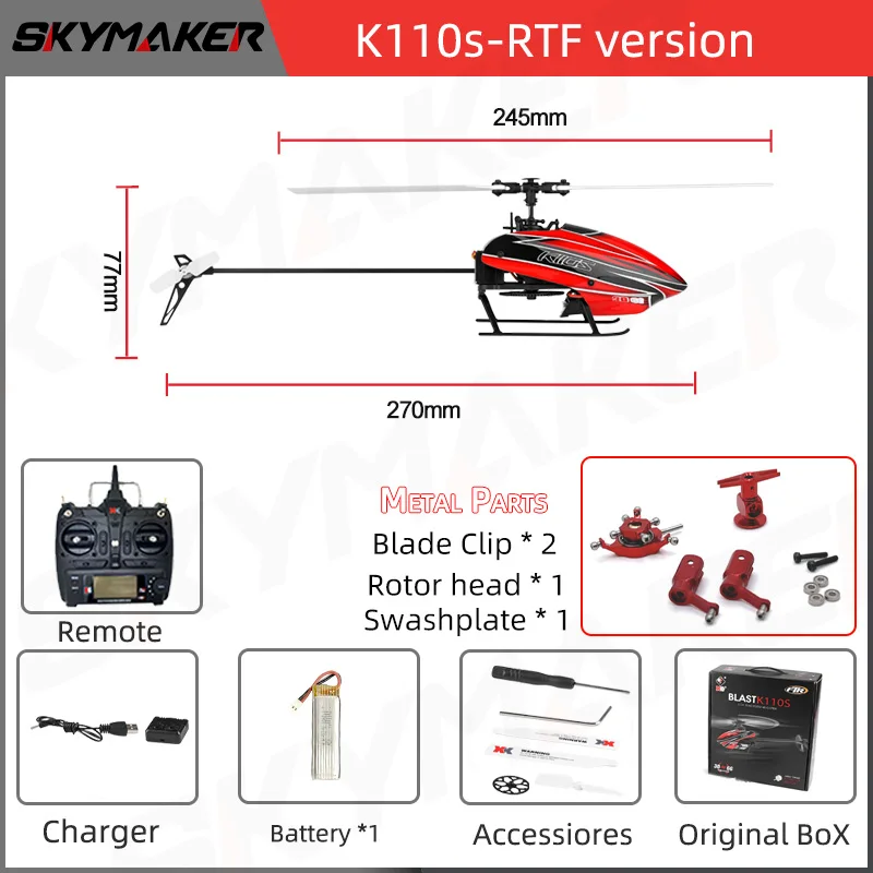 WLtoys XK K110s RC Helicopter 6CH Brushless Drone 13 WLtoys XK K110s RC Helicopter 6CH Brushless Drone - Image 13