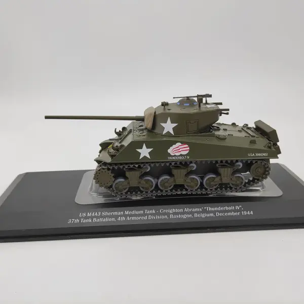 Diecast IXO M4A3 Sherman Tank Model 1:43 Scale - Image 2