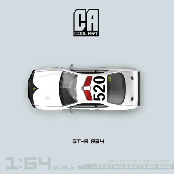 Cool Art 1:64 GT-R R34 Alloy Model Car - Image 6