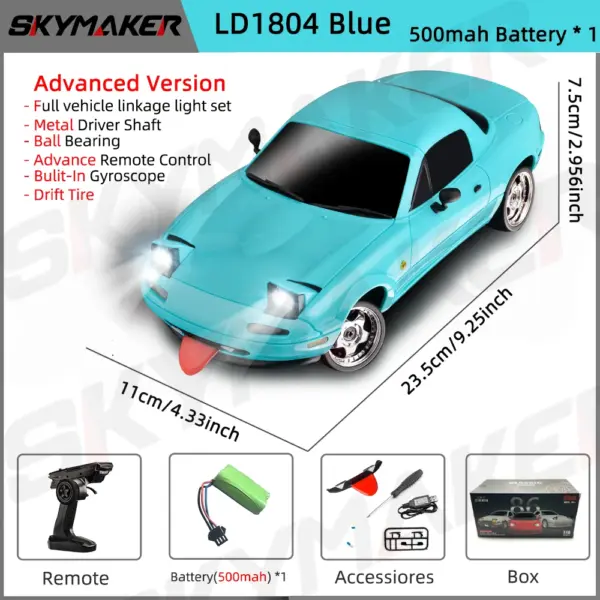 1/18 Skymaker RC Drift Car with Gyroscope - Image 7