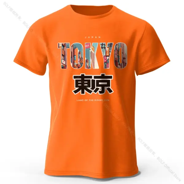 Tokyo Printed Cotton Casual T-Shirt for Men and Women - Image 15