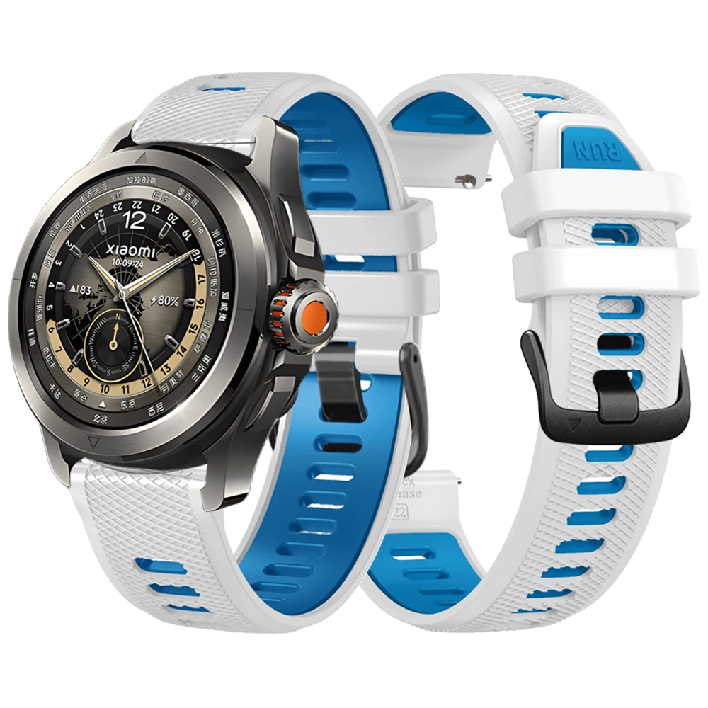 Two-Tone Silicone Strap for Xiaomi Watch S4 14 Two-Tone Silicone Strap for Xiaomi Watch S4 - Image 14
