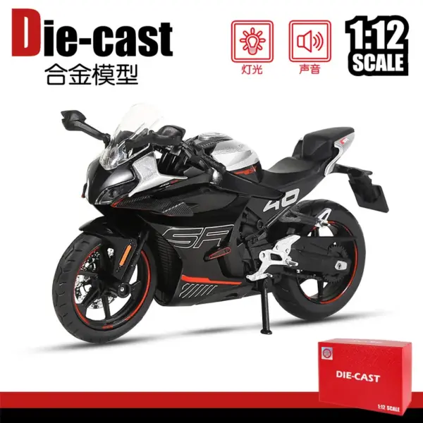 1:12 Scale Alloy Motorcycle Model with Sound - Image 6