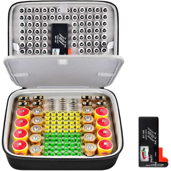 Battery Organizer Case with Tester for AA, AAA, 9V - Image 7