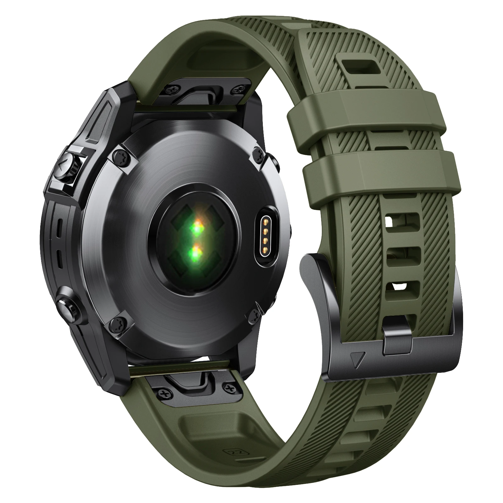 QuickFit 22mm Silicone Strap for Garmin Watches 9 QuickFit 22mm Silicone Strap for Garmin Watches - Image 9