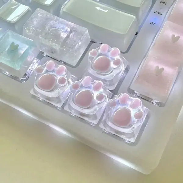 Cute Translucent Cat Paw Keycaps for Mechanical Keyboard - Image 8