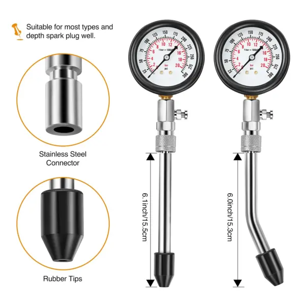 8-Piece Engine Compression Tester Set for Cars - Image 2
