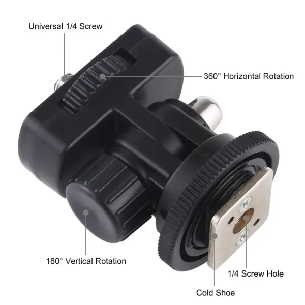 Camera Hot Shoe Phone Holder with Tripod Adapter - Image 3