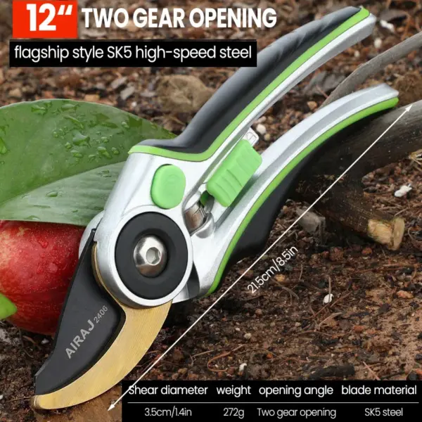 Bypass Pruning Shears with Ergonomic Grip - Image 8