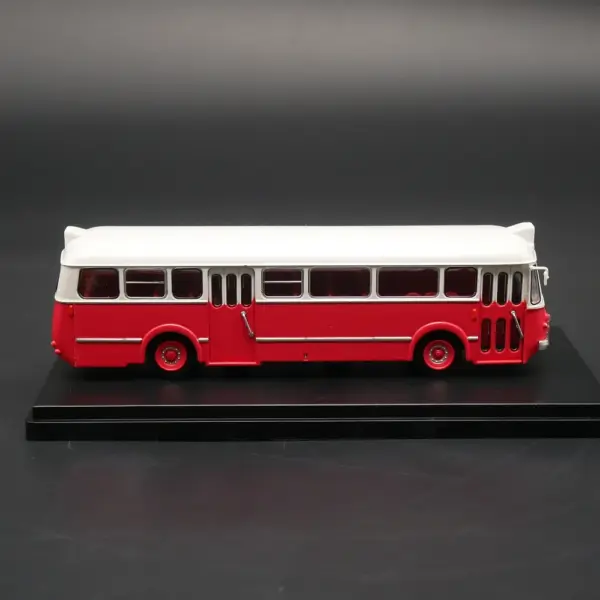 Vintage Red Bus Display Model with Case - Image 5