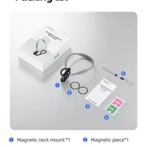 Amorus Silicone Magnetic Neck Mount for iPhone 15 15 Sb092215bf23d4ea198816973f9218203A