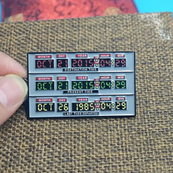 Back To The Future Enamel Keychain - Image 2