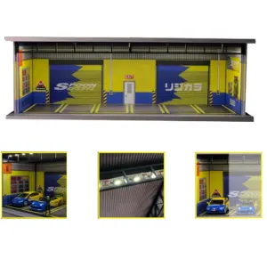 1:64 Scale LED Car Garage Diorama Model 56 Sb136b242da31417ba9106e74f7ca0c59b 2