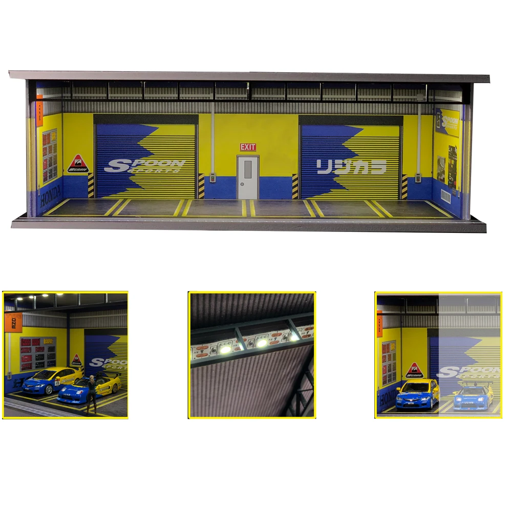 1:64 Scale LED Car Garage Diorama Model 24 1:64 Scale LED Car Garage Diorama Model - Image 24