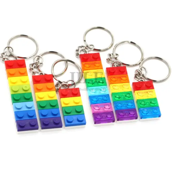 Rainbow Colors DIY Keychain Building Blocks Kit - Image 4