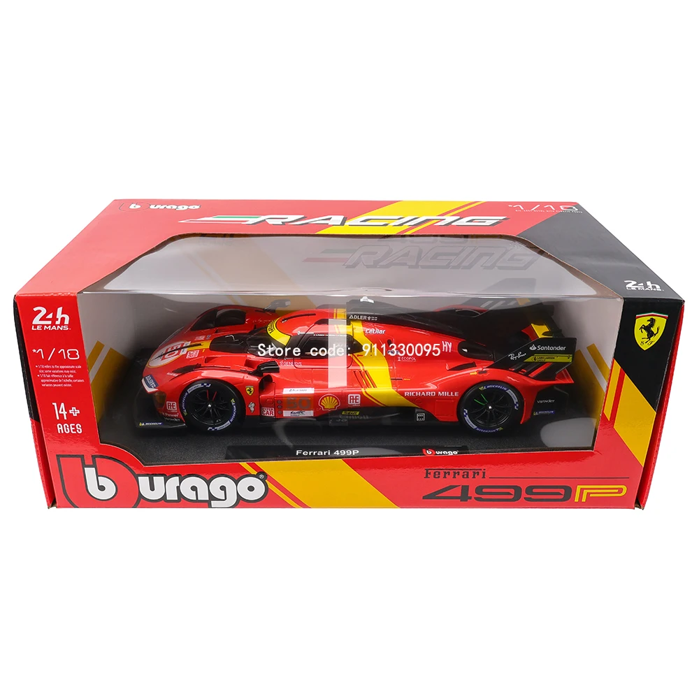 Bburago 1:18 Ferrari 499P Diecast Model 6 Bburago 1:18 Ferrari 499P Diecast Model - Image 6